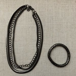 NWOT Pewter Necklace and Bracelet